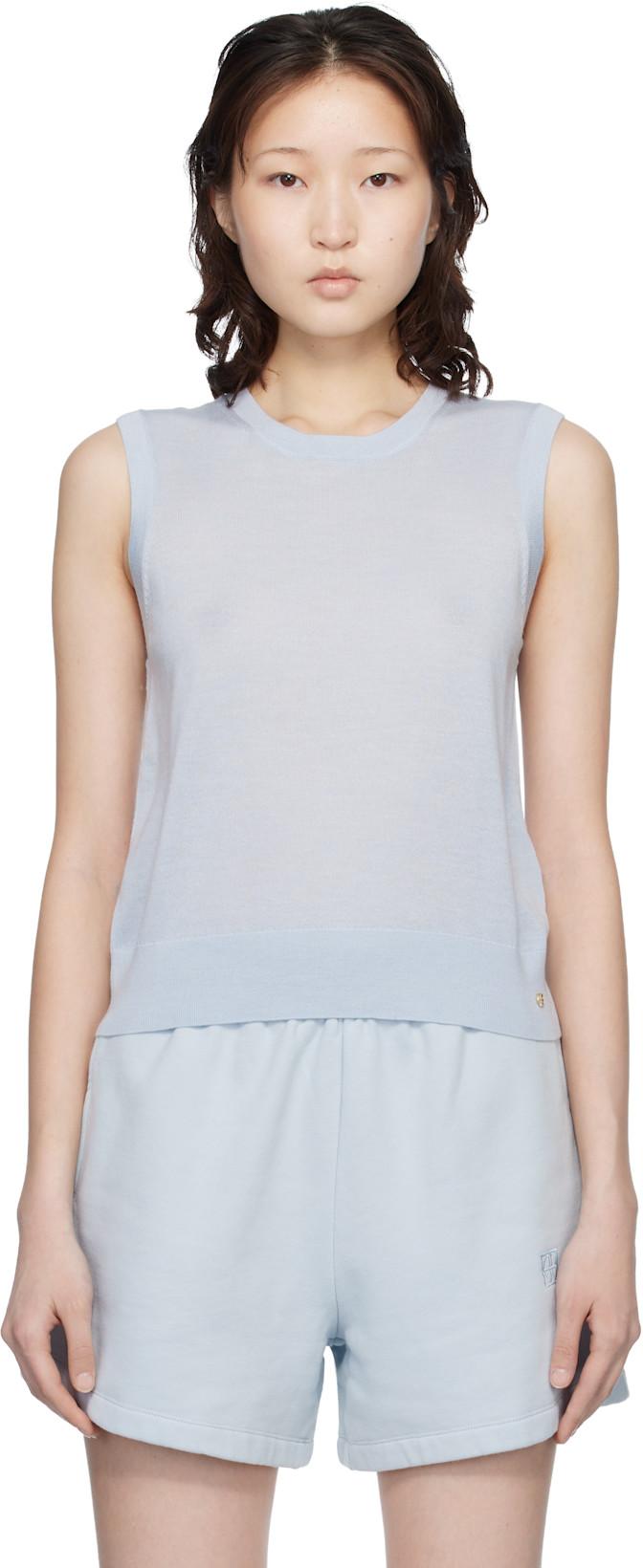 Blue Moni Crop Tank Top by ANINE BING