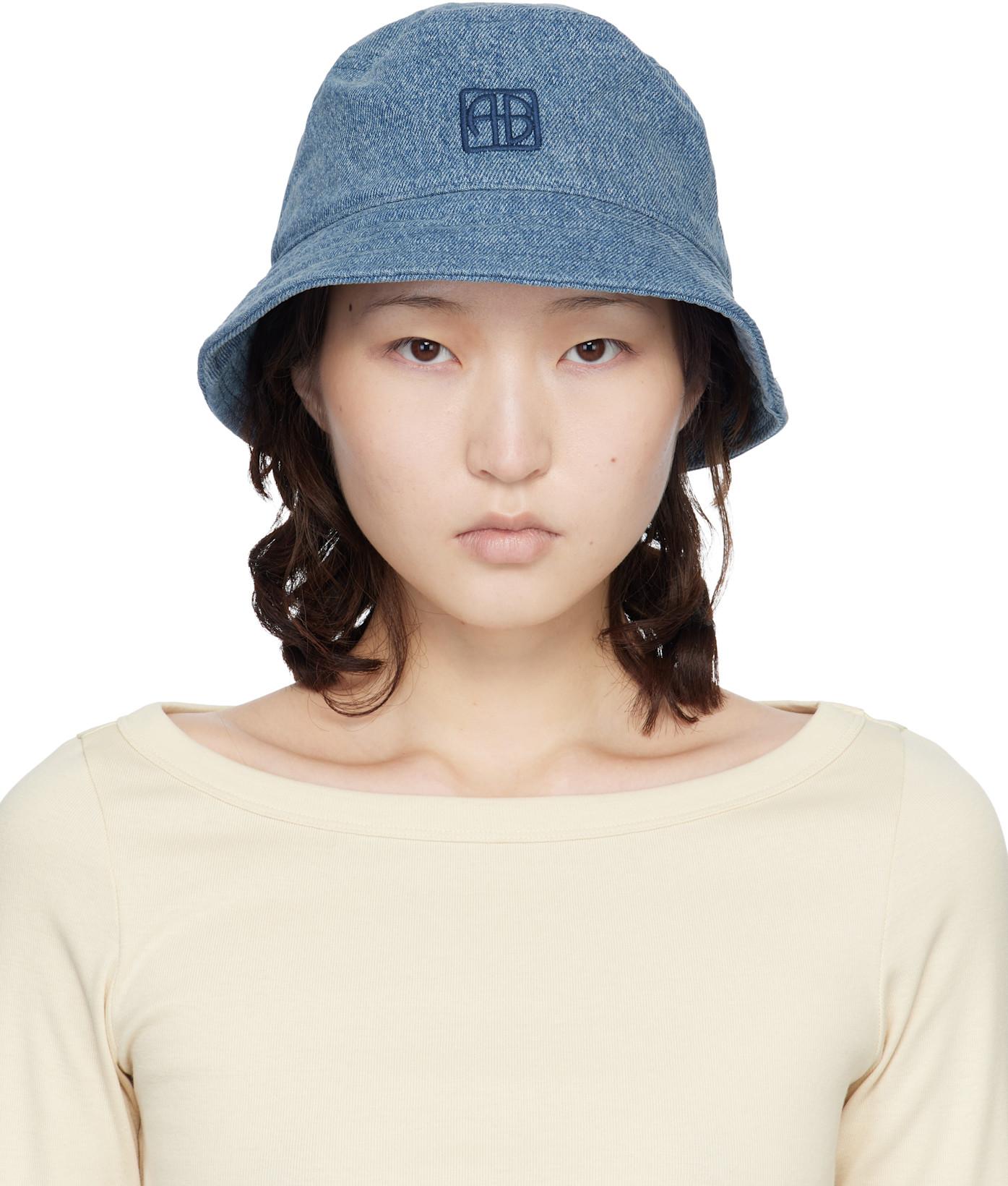 Blue Nicks Bucket Hat by ANINE BING