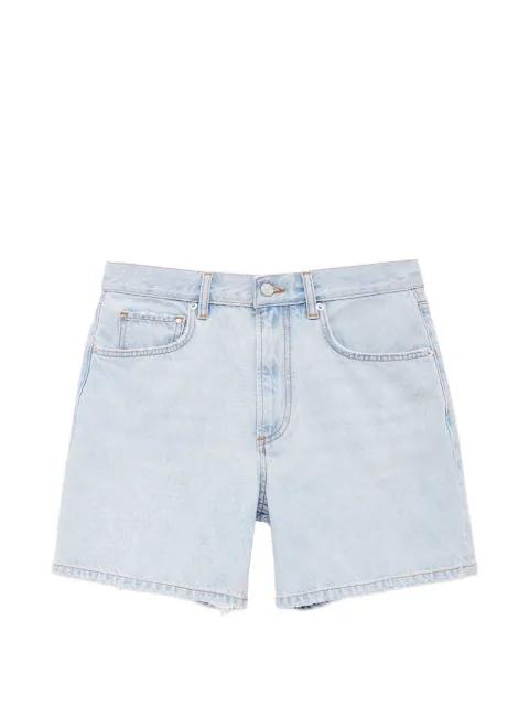 Delaney frayed-edge denim shorts by ANINE BING