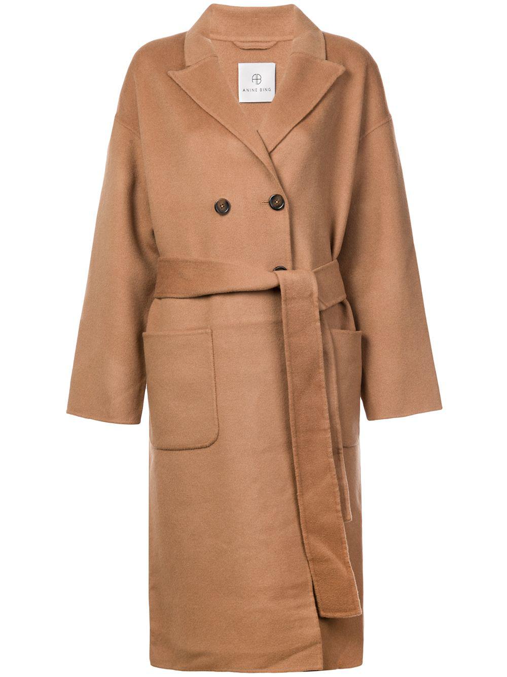 Dylan belted double-breasted coat by ANINE BING