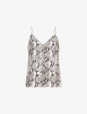 Ellen Python-Print Woven Top by ANINE BING