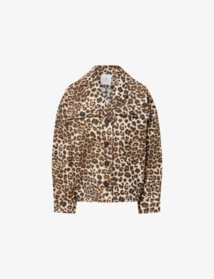 Flynn Leopard-Print Woven Jacket by ANINE BING