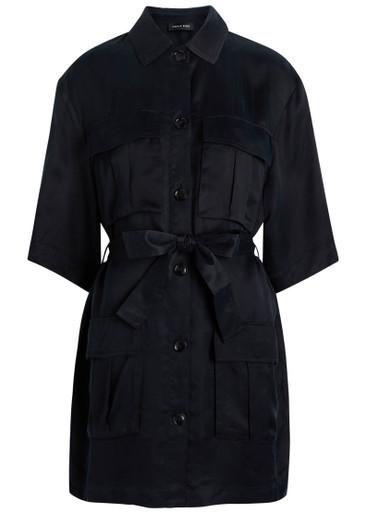 Geri belted woven mini shirt dress by ANINE BING