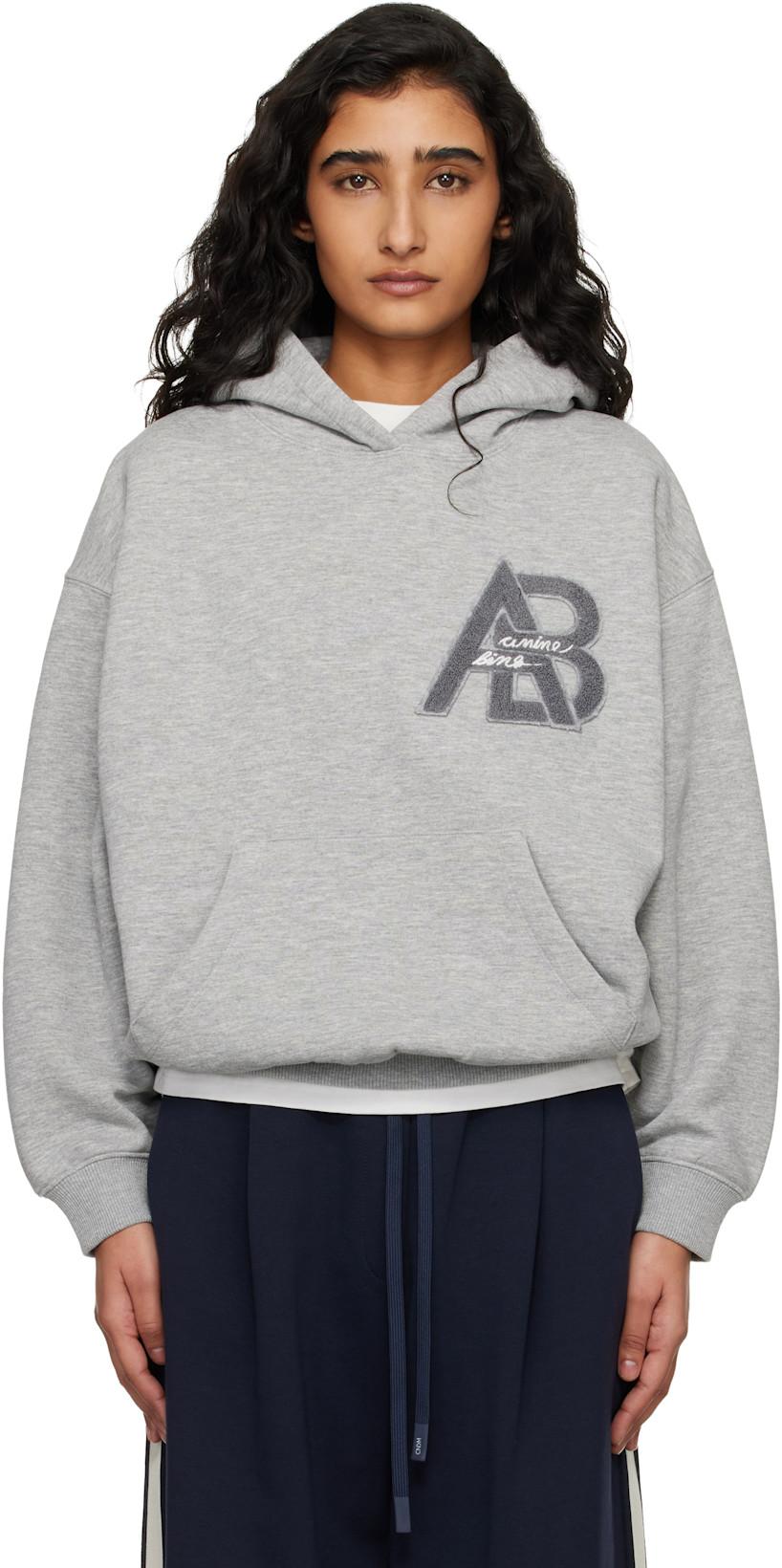 Gray Jaci Letterman Hoodie by ANINE BING