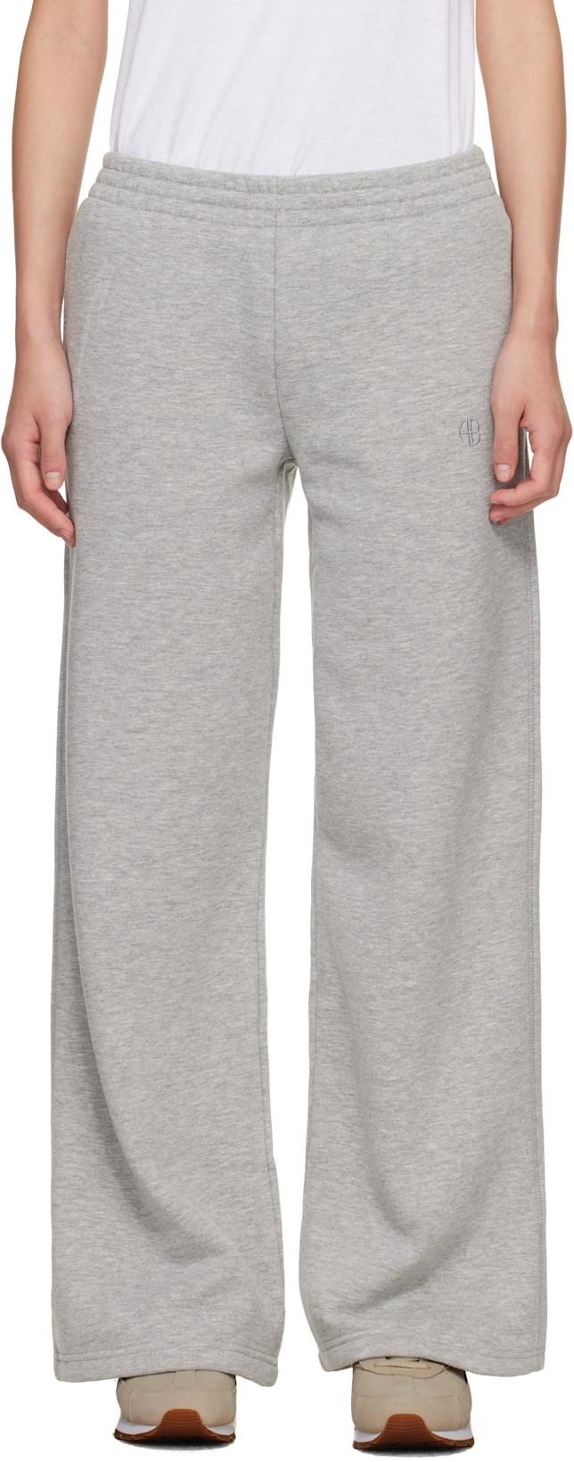 Gray Kacey Monogram Sweatpants by ANINE BING
