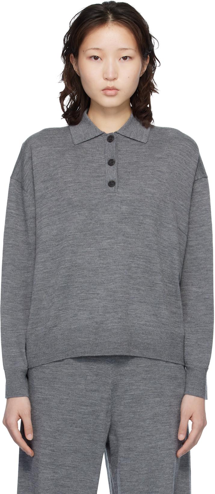 Gray Lee Polo by ANINE BING