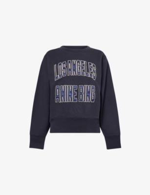 Harry Logo-Embroidered Cotton Sweatshirt by ANINE BING