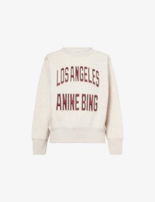 Harry Logo-Embroidered Cotton Sweatshirt by ANINE BING