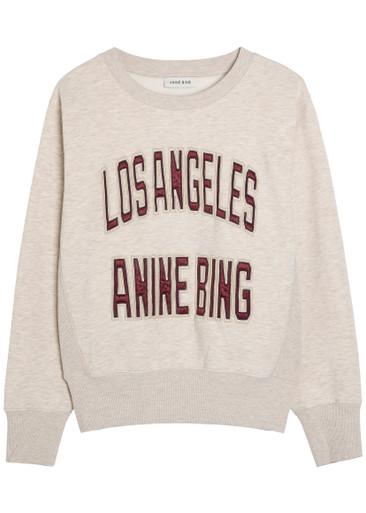 Harry Shrunken logo-appliquéd cotton sweatshirt by ANINE BING