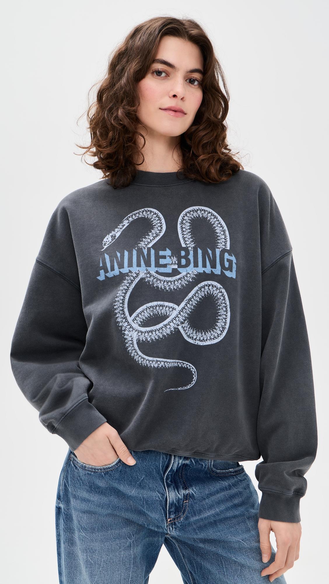 Harvey Crew Snake Sweatshirt by ANINE BING