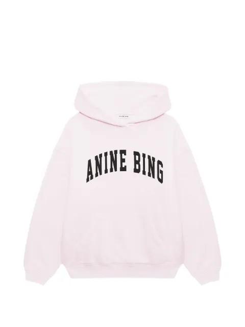 Harvey logo-detail hoodie by ANINE BING