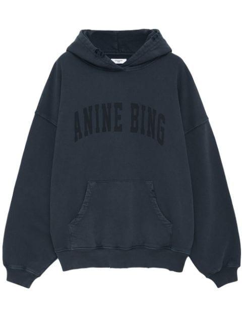 Harvey logo-print cotton hoodie by ANINE BING