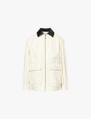 Holden Contrasting-Collar Cotton Jacket by ANINE BING