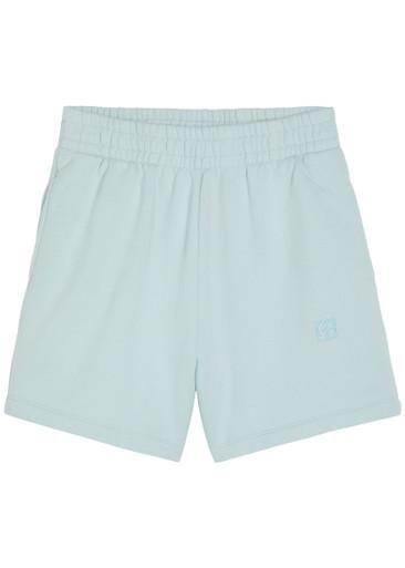 Kam logo-embroidered cotton shorts by ANINE BING