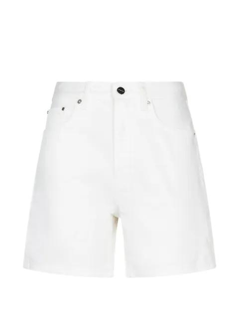 Kat logo-patch denim shorts by ANINE BING