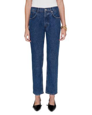 Kate Mid Rise Straight Jeans in Washed Blue by ANINE BING