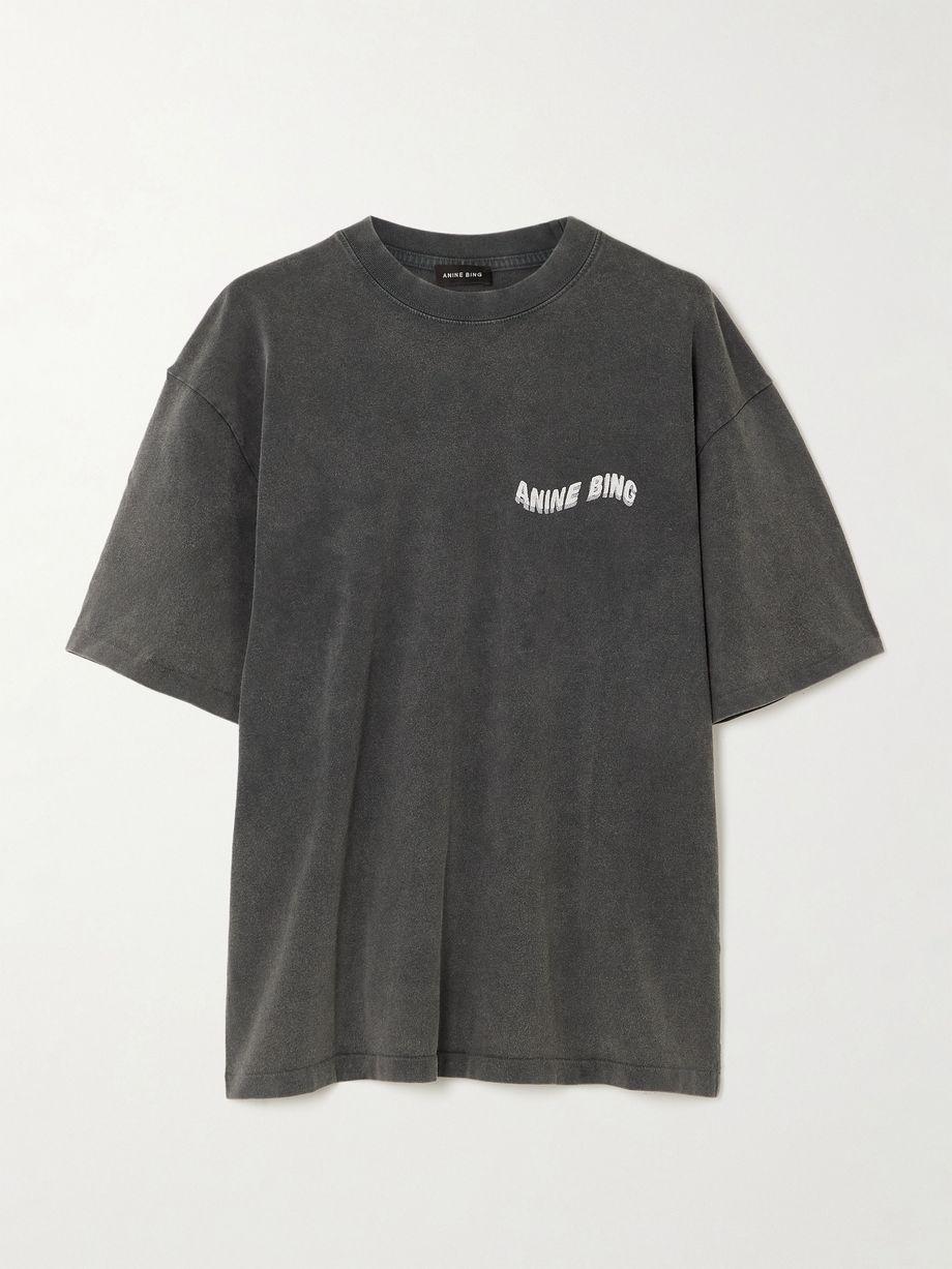 Kent Tee Love oversized printed cotton-jersey T-shirt by ANINE BING Kent Tee Love oversized printed cotton-jersey T-shirt by ANINE BING