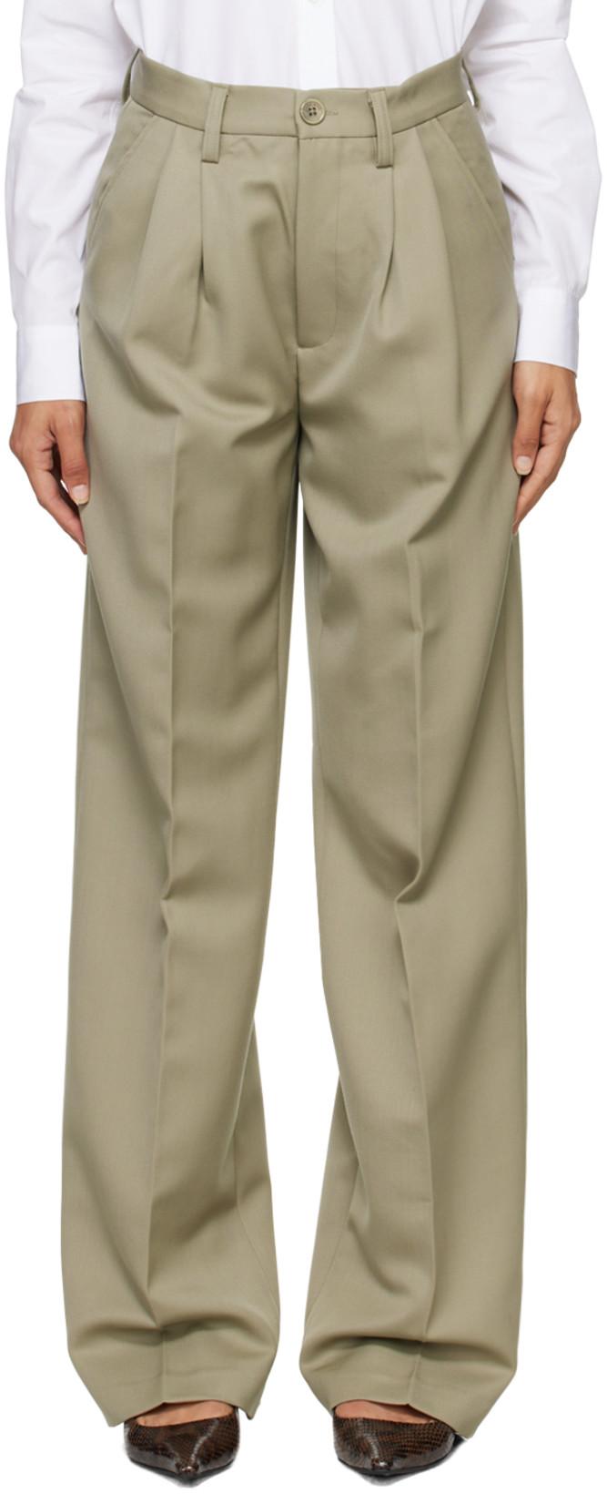 Khaki Carrie Trousers by ANINE BING