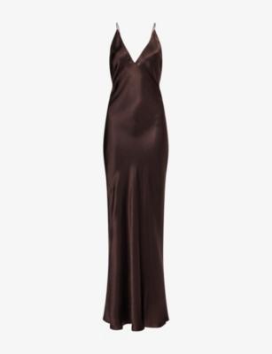 Laurel Cross-Back Silk Maxi Dress by ANINE BING