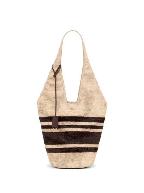Leah striped raffia tote bag by ANINE BING