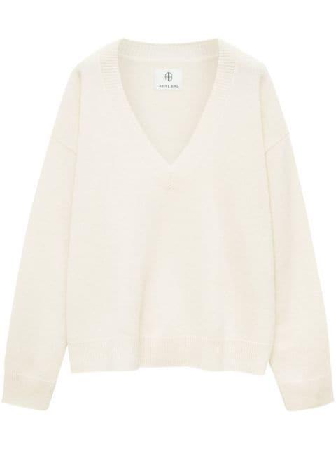 Lee V-neck cashmere jumper by ANINE BING