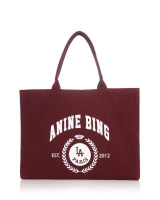 Leo Collegiate Canvas Tote by ANINE BING