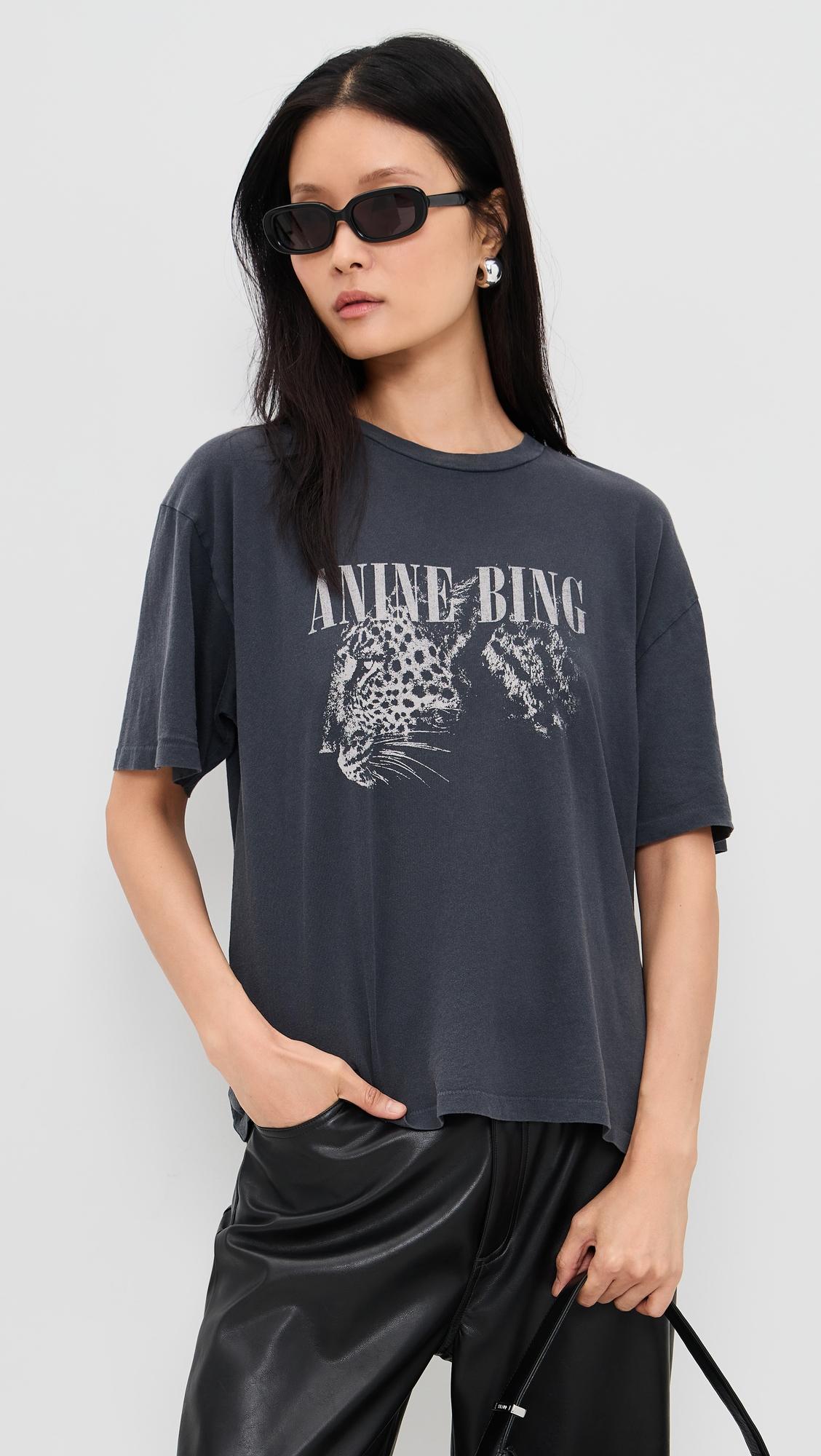 Leopard Cohen Tee by ANINE BING