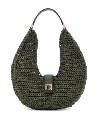 Lou Monogram Crocheted Shoulder Bag by ANINE BING Lou Monogram Crocheted Shoulder Bag by ANINE BING