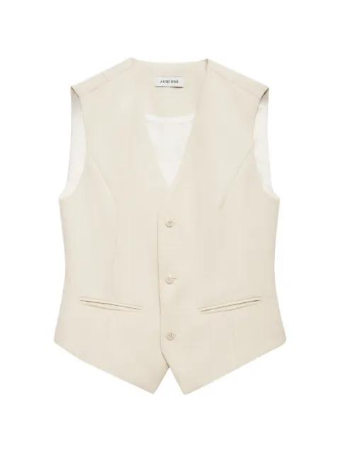 Mario button V-neck waistcoat by ANINE BING
