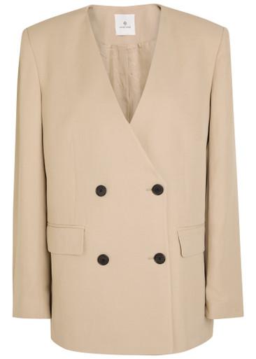 Maron V-neck woven blazer by ANINE BING