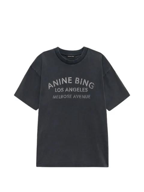 Melrose stencil-print cotton T-shirt by ANINE BING