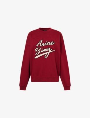 Miles Chenille-Patch Cotton-Jersey Sweatshirt by ANINE BING