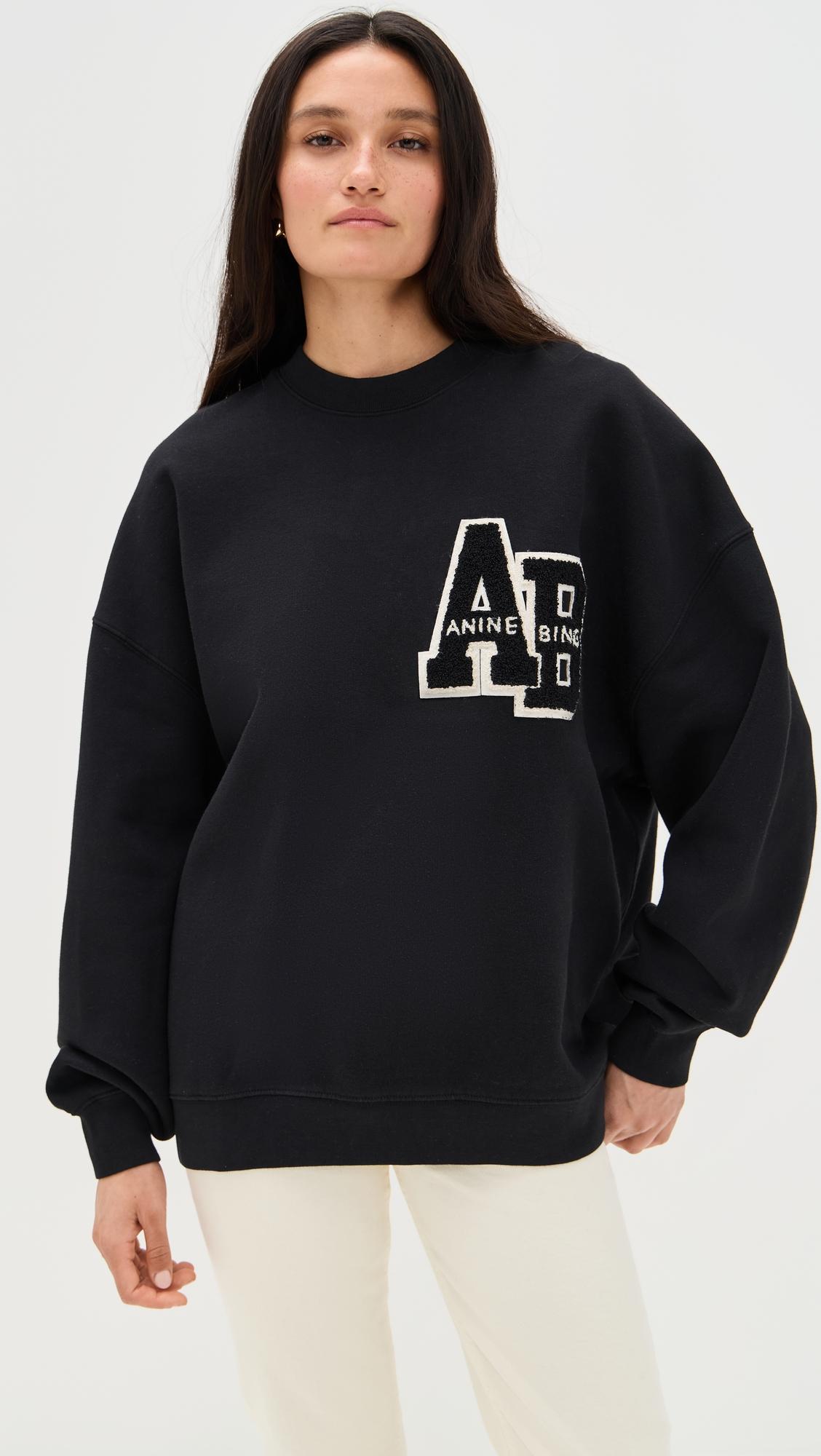 Miles Oversized Letterman Sweatshirt by ANINE BING