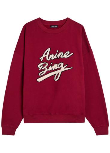Miles logo-appliquéd cotton sweatshirt by ANINE BING