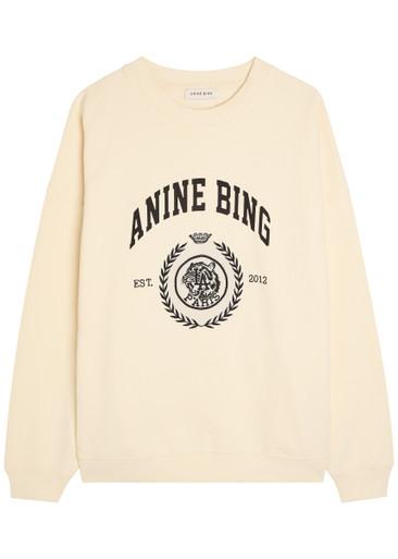 Miles logo-print cotton sweatshirt by ANINE BING