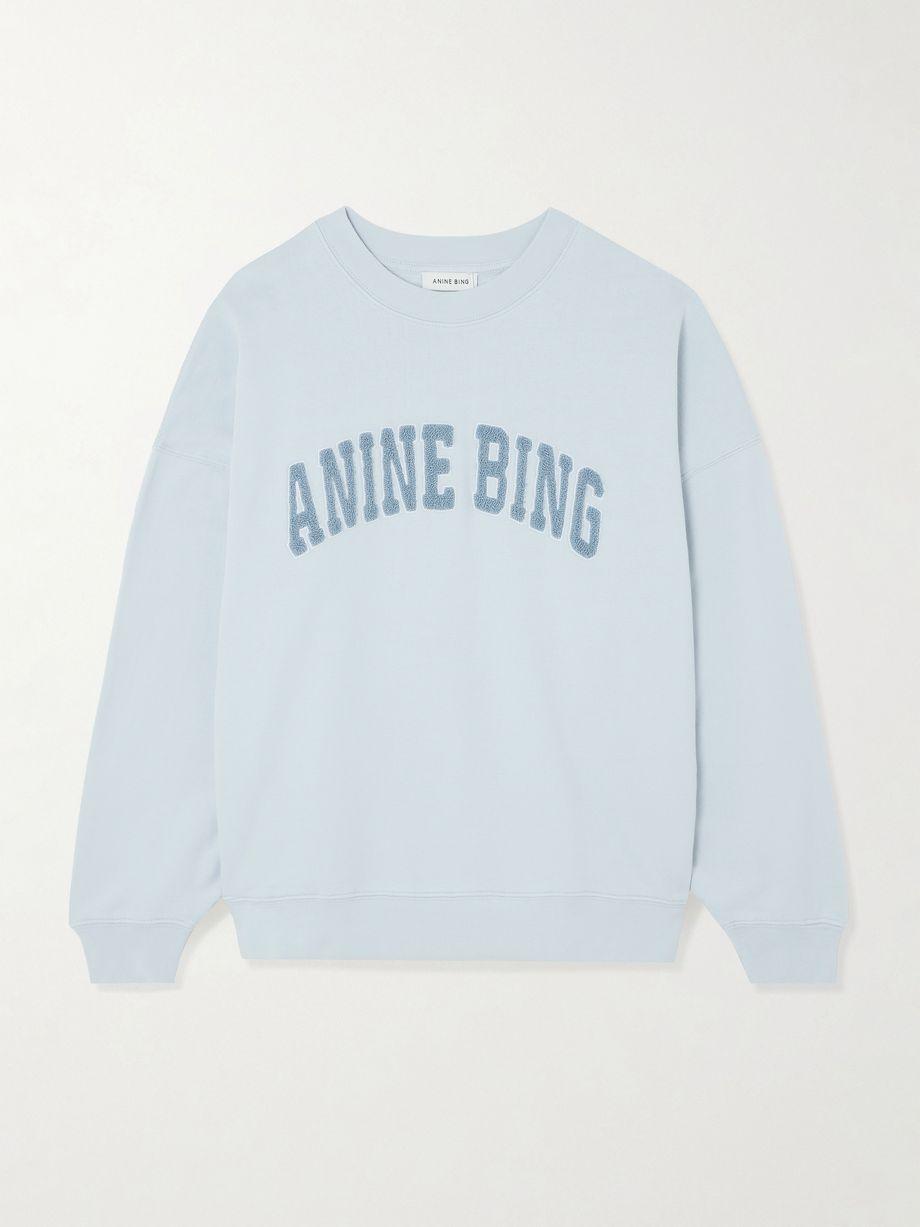 Miles oversized appliquéd cotton-jersey sweatshirt by ANINE BING