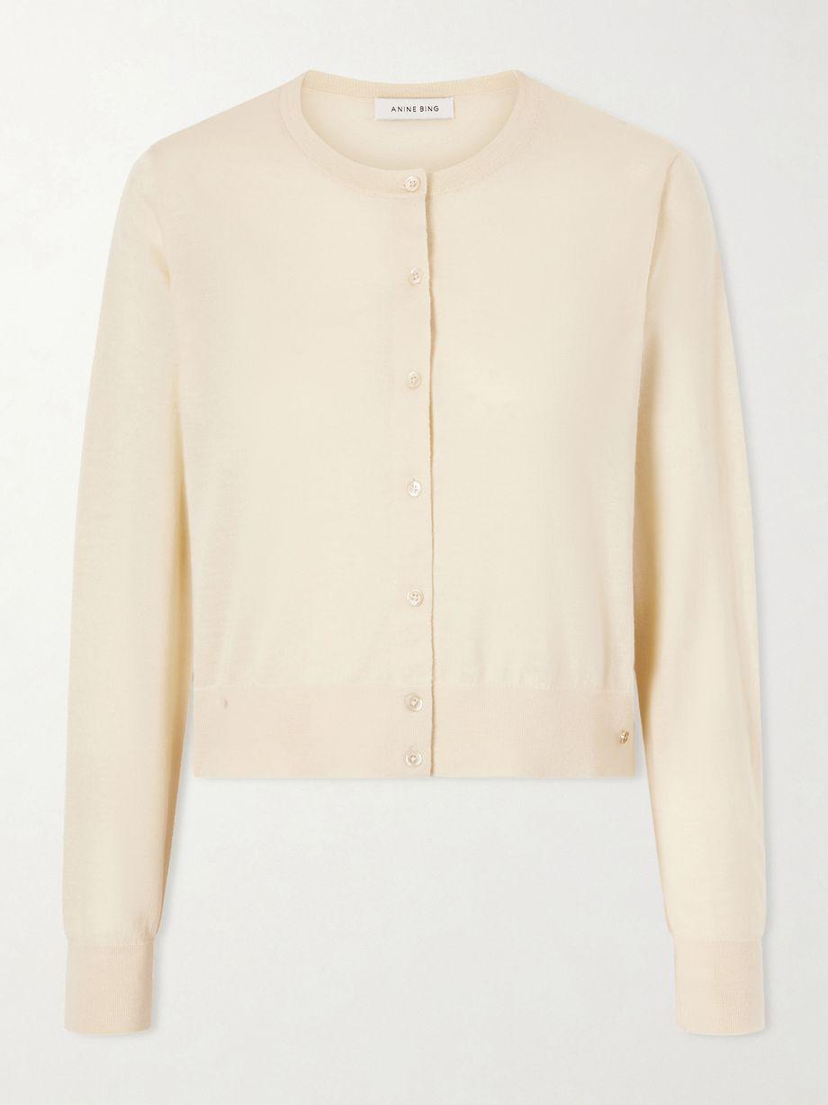 Moni wool and cashmere-blend cardigan by ANINE BING