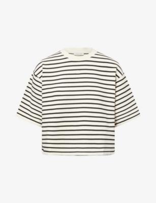 Myers Cropped Cotton-Blend T-Shirt by ANINE BING