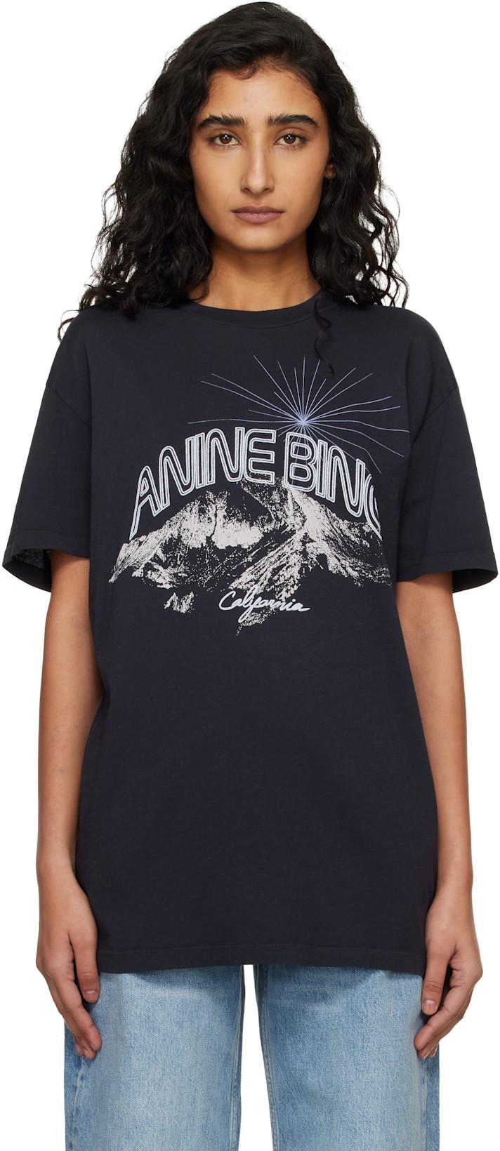Navy California Walker T-shirt by ANINE BING