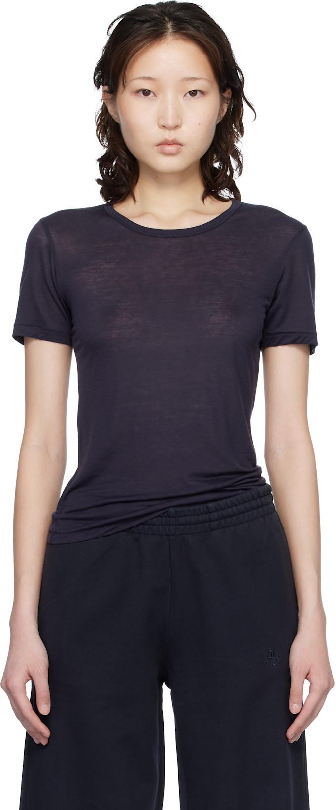 Navy Sylvie T-shirt by ANINE BING