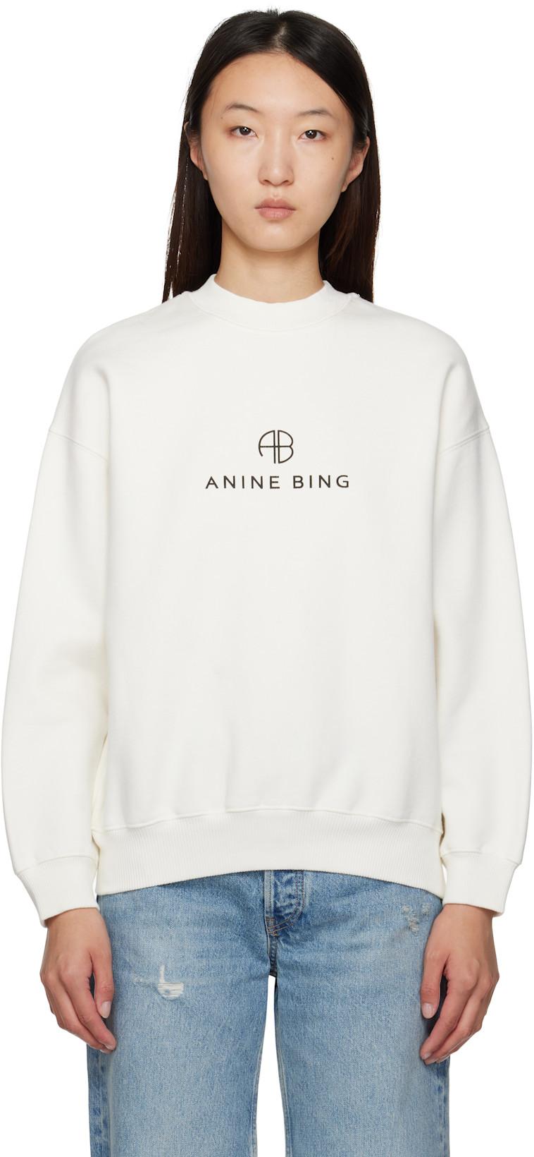 Off-White Jaci Monogram Sweatshirt by ANINE BING
