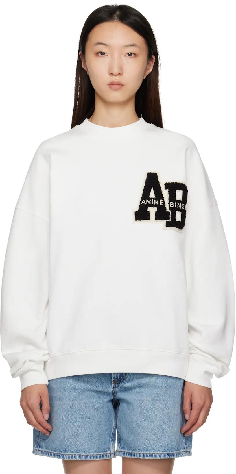 Off-White Miles Oversized Letterman Sweatshirt by ANINE BING