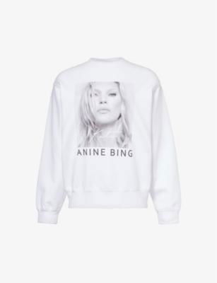 Ramona graphic-print cotton-jersey sweatshirt by ANINE BING