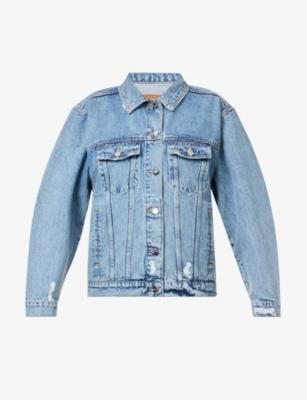 Rory faded-wash relaxed-fit denim jacket by ANINE BING