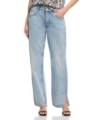 Roy High Rise Wide Leg Jeans in Blue by ANINE BING