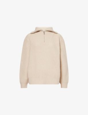 Sammy Half-Zip Wool and Cotton-Blend Jumper by ANINE BING