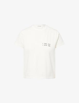 Shelley I See You Printed Cotton T-Shirt by ANINE BING