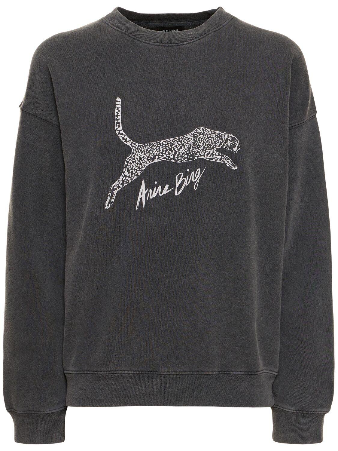 Spencer Spotted Leopard Sweatshirt by ANINE BING