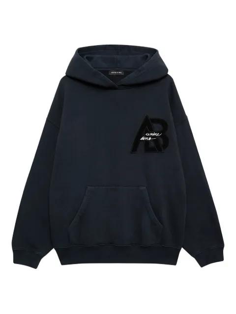 The Jaci logo-appliqué hoodie by ANINE BING