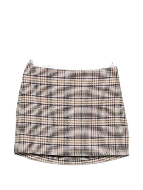 Tierra skirt - beige and navy checks by ANINE BING